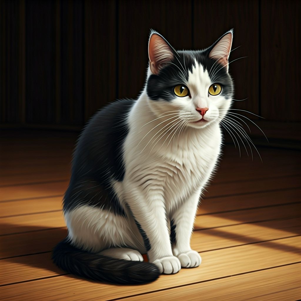 Charming Cat Portrait in Beatrix Potter Style