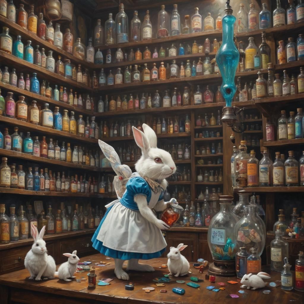 Alice in Sci-Fi Wonderland: An Oil Painting