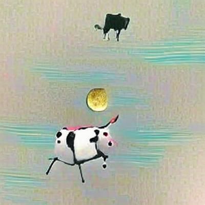Cow Jumping on the Moon