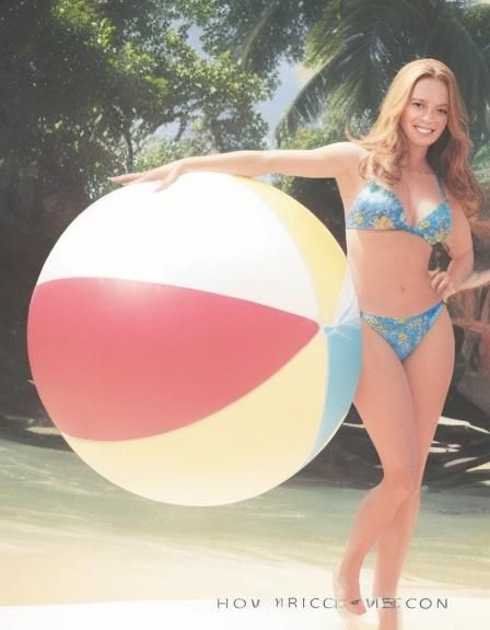 Catherine Bach on Sunny Beach: Classic Film Still