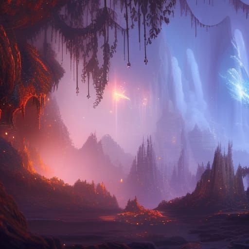 Fantastical Sparkles in Detailed Matte Painting