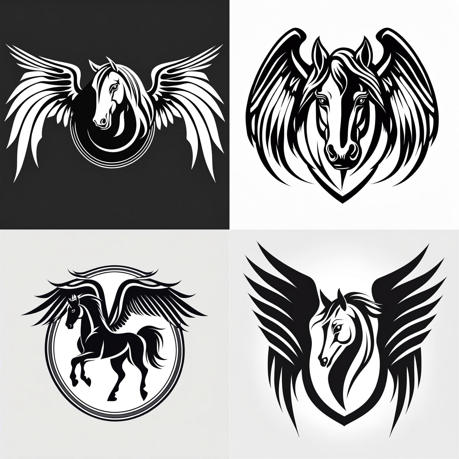 vector logo pegasus
