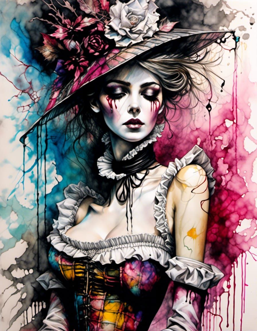 Chambermaid Portrait in Graffiti Art Style