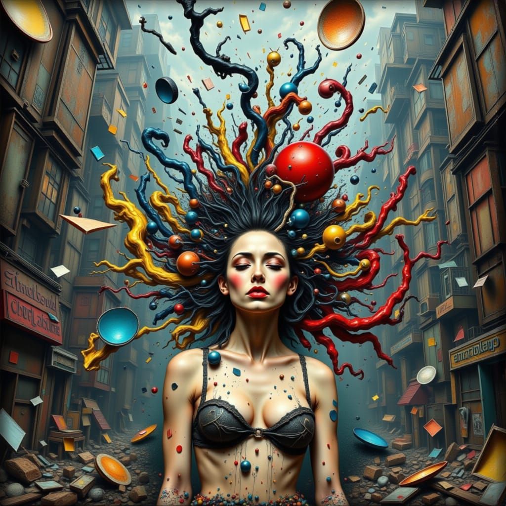 Urban Shattered Glass in a Dystopian Surrealism