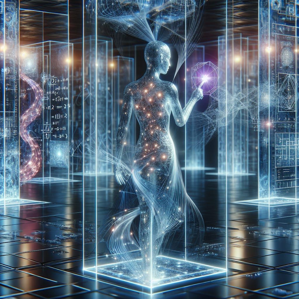 Surreal Quantum Future with AI and Qubits