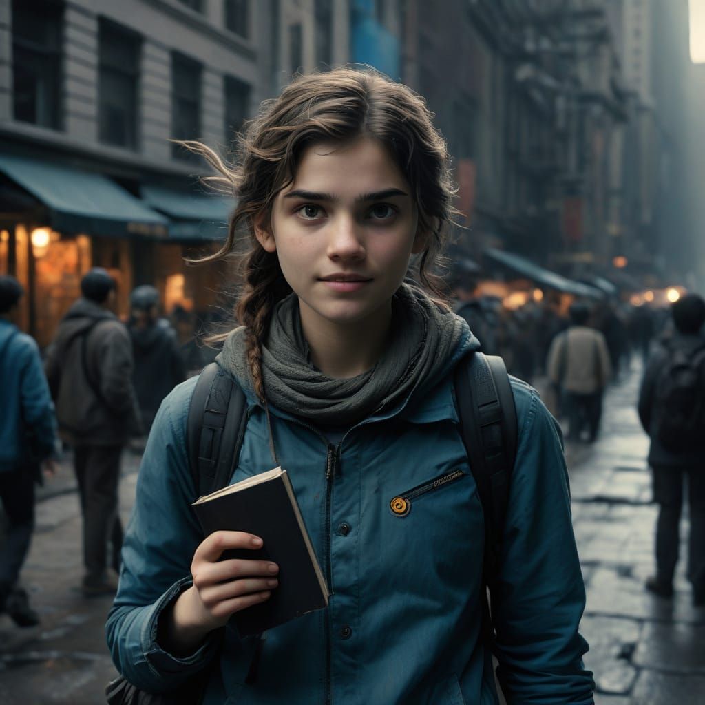Annabeth as a New York Times Reporter in Cinematic Style