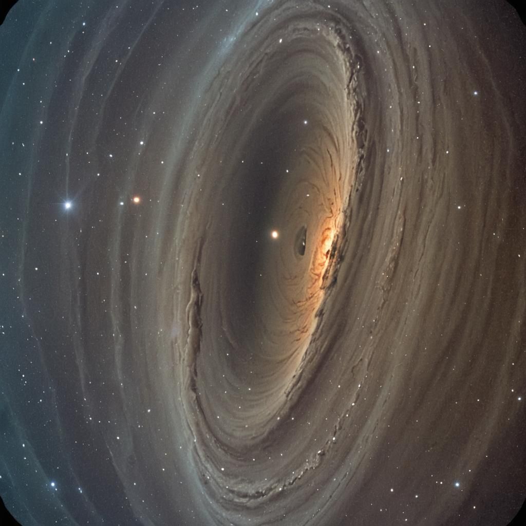 Cinematic Still of Colossal Saturn Reflecting Starlight