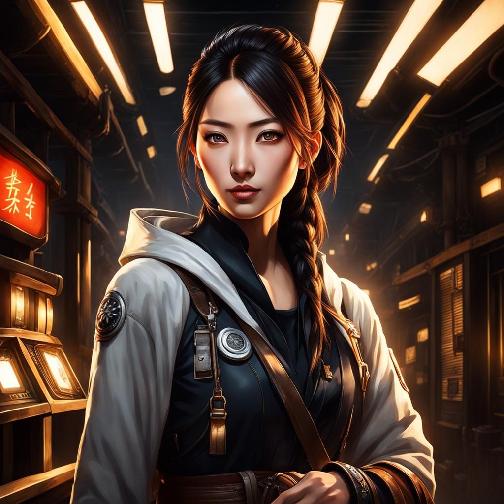 Confident Space Pirate in Alien Bazaar