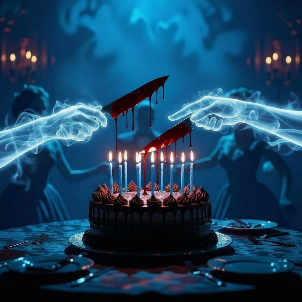 Phantom Hands and Blue Flames at a Moody Birthday Celebratio...