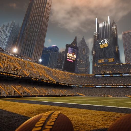 Pittsburgh Steelers Logo in Detailed Matte Painting