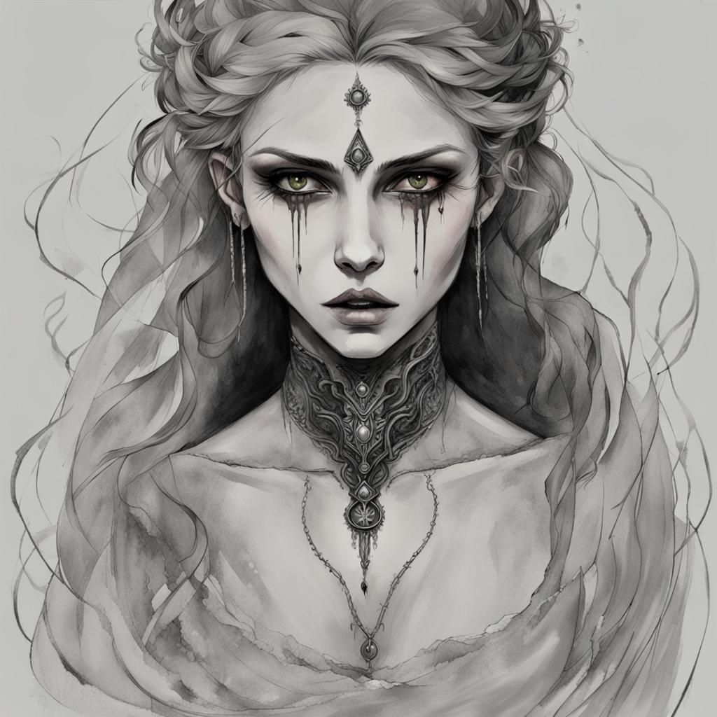 Dark Surreal Scene: Avada Kedavra Incantation