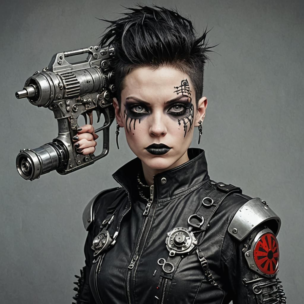 Raygun Gothic Punk Cyborg Rebel