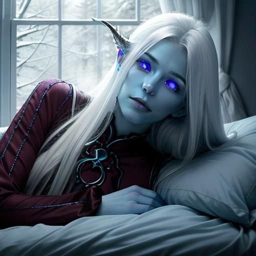 Dreamlike Portrait of a Frail Demon Lich