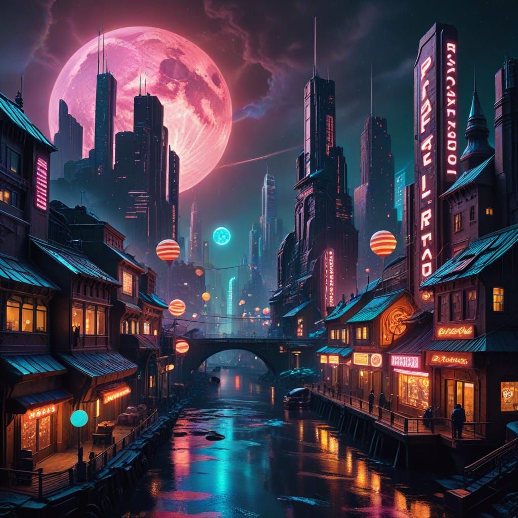 Whimsical Candy Metropolis in Papercraft Style