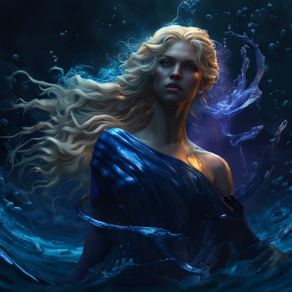 Water Goddess in Dark Fantasy Concept Art