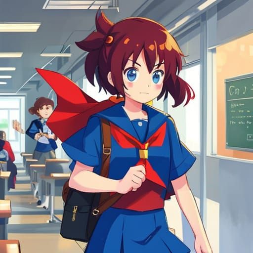 Superheroine's School Day: A Visual Study