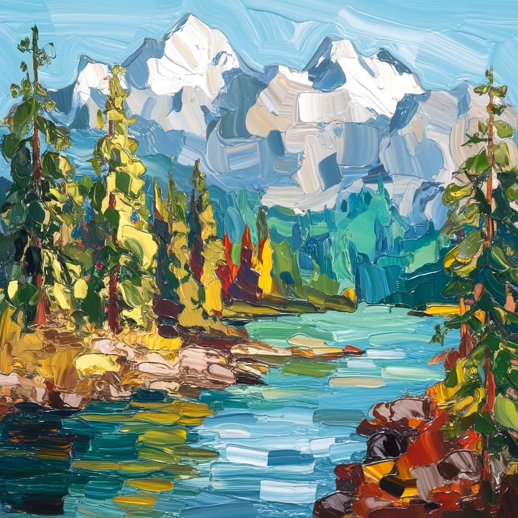 Masterful Brushstroke Landscape Painting