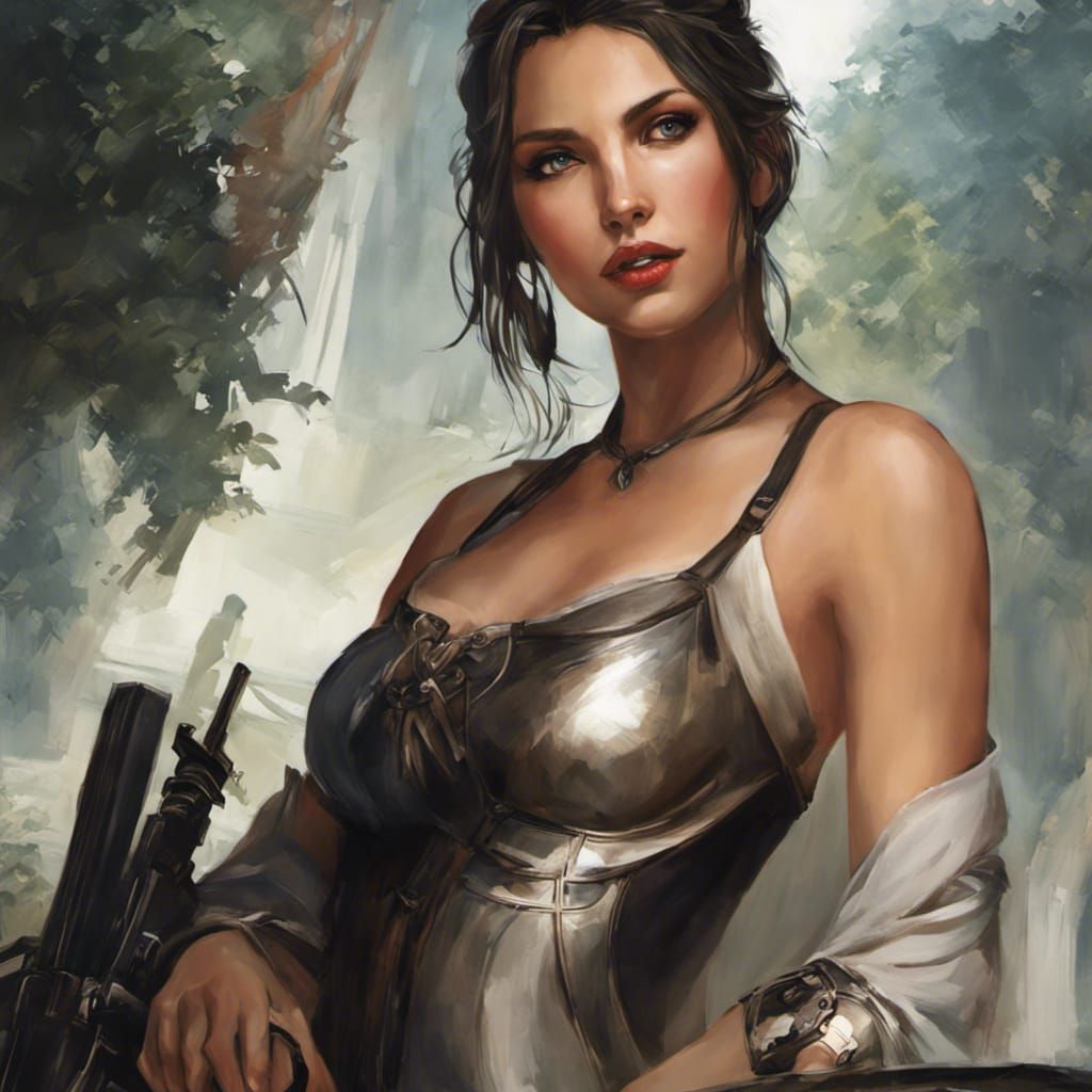 Malerei: Frau in schöner Wäsche 3