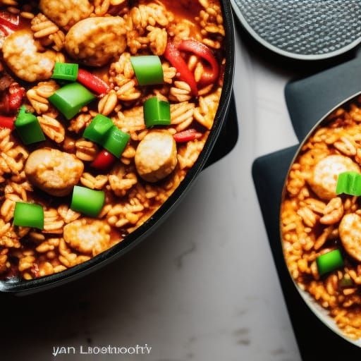 Delicious Jambalaya in Professional Photography Style