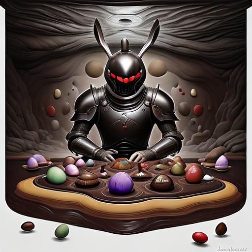 Chocolate Easter Knight in Jelly Bean Cave