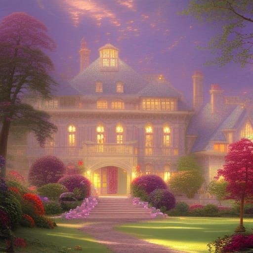 Ethereal Elizabethan Manor with Princesses and Princes