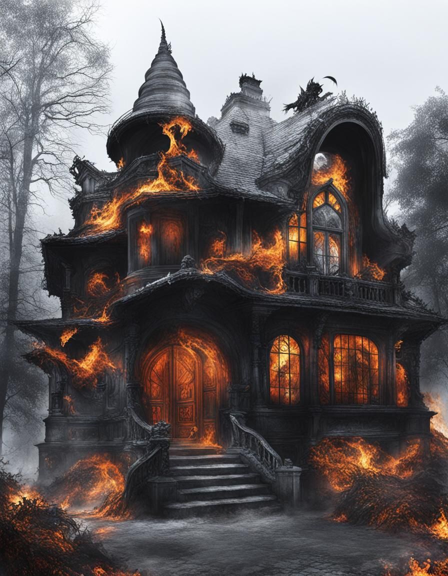 Black and White Demonic Devil in Dark Age