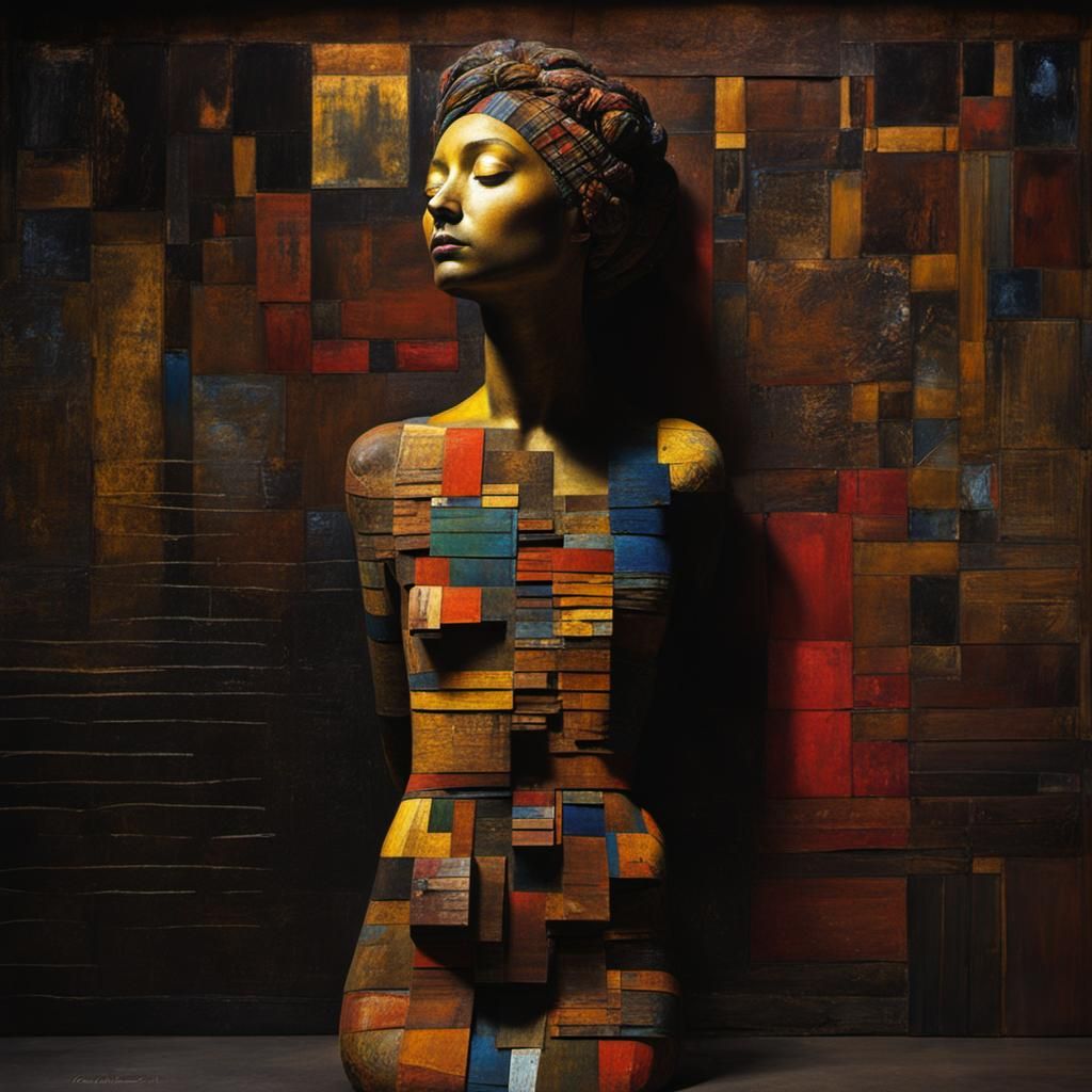 Woman with Free Mind in Chiaroscuro Style