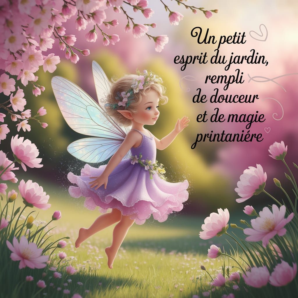 Delicate Garden Sprite in Spring