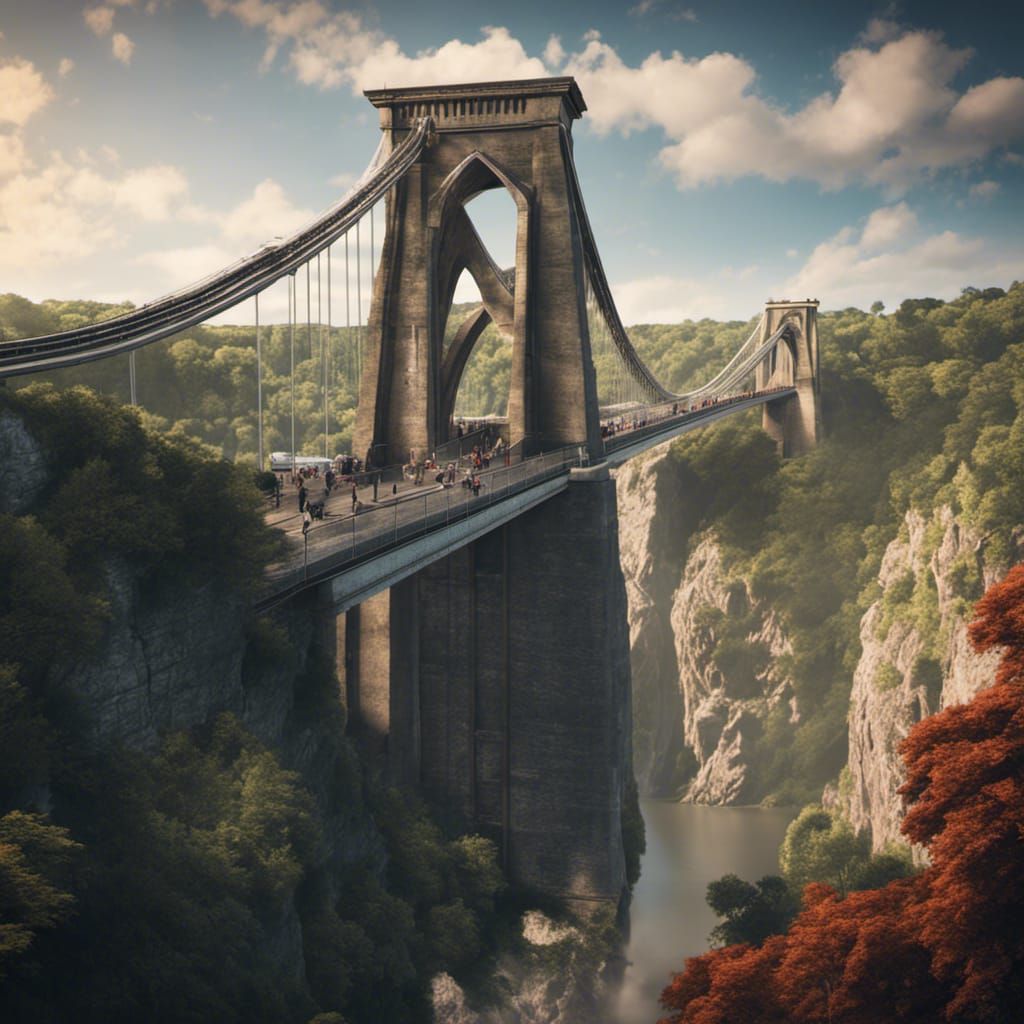 Clifton Suspension Bridge: Photorealistic 70mm View