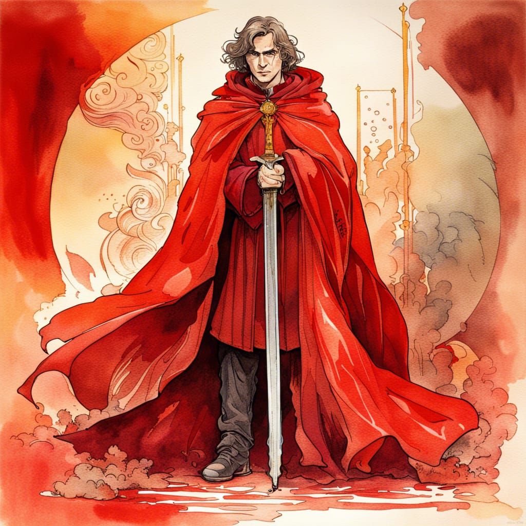 Young Godric Gryffindor | Ink Painting