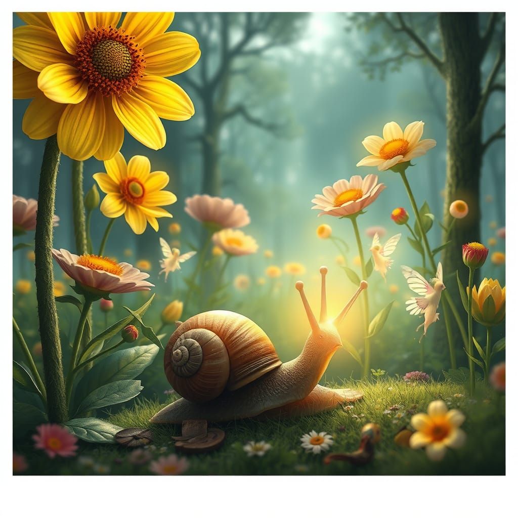 Snail's Giant Garden Adventure with Fairies