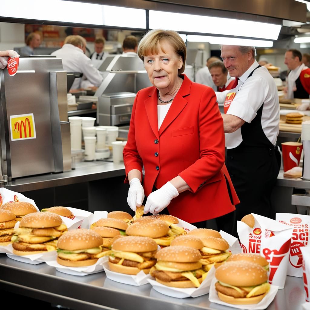 Angela Merkel's New Job: McDonald's Employee