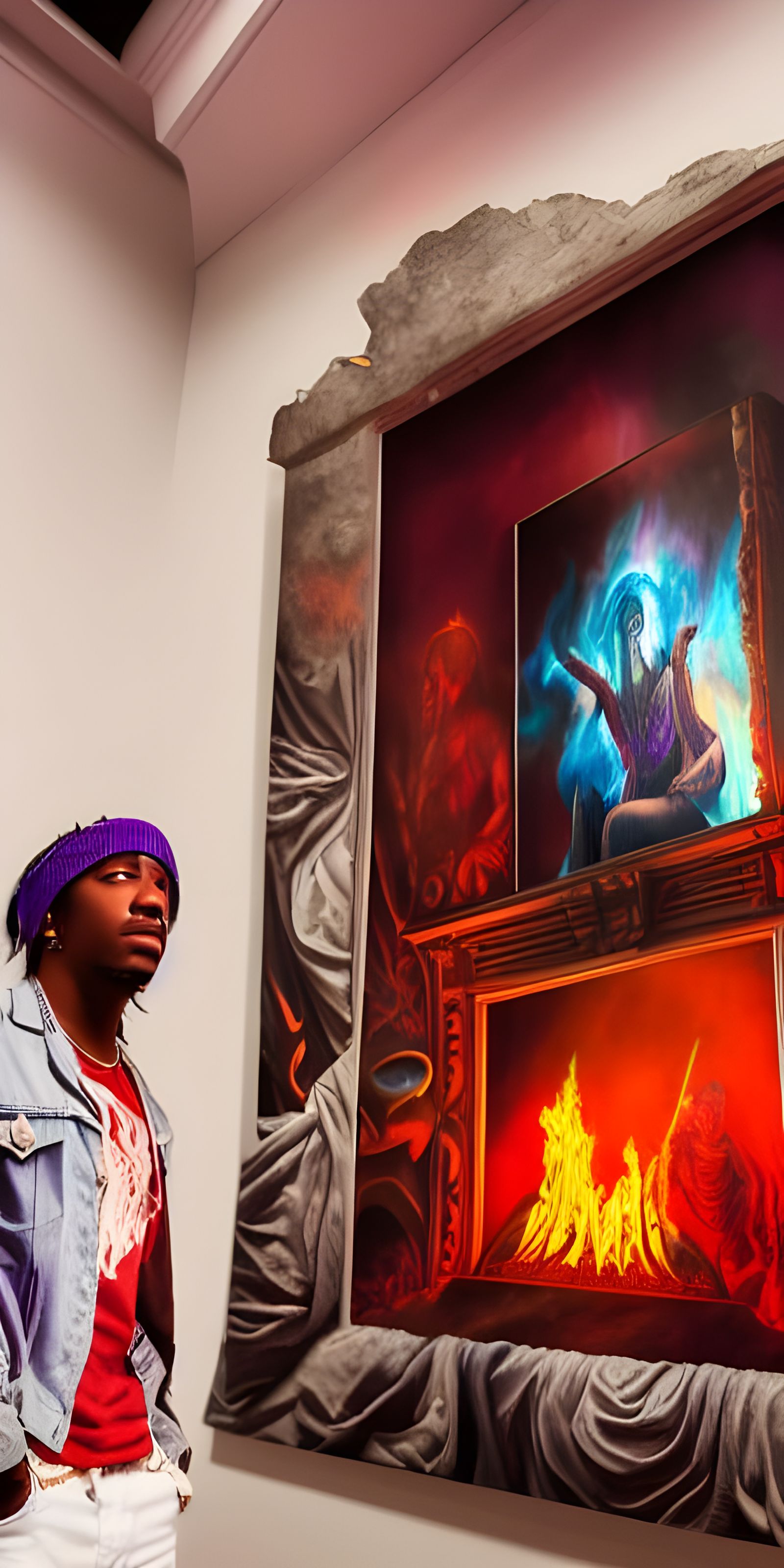 Infernal Purple Universe: A Hyperdetailed Splash Art