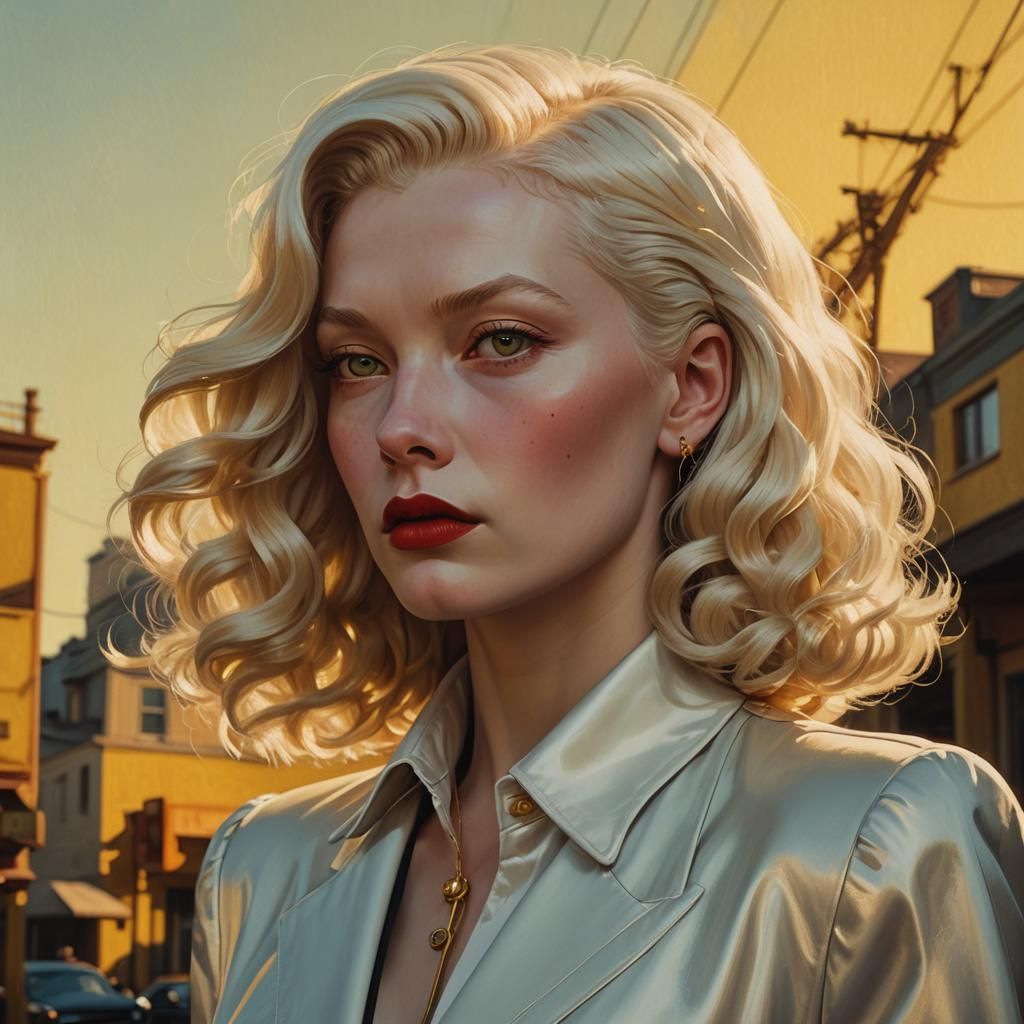 Femme Fatale in Golden Hour Glow