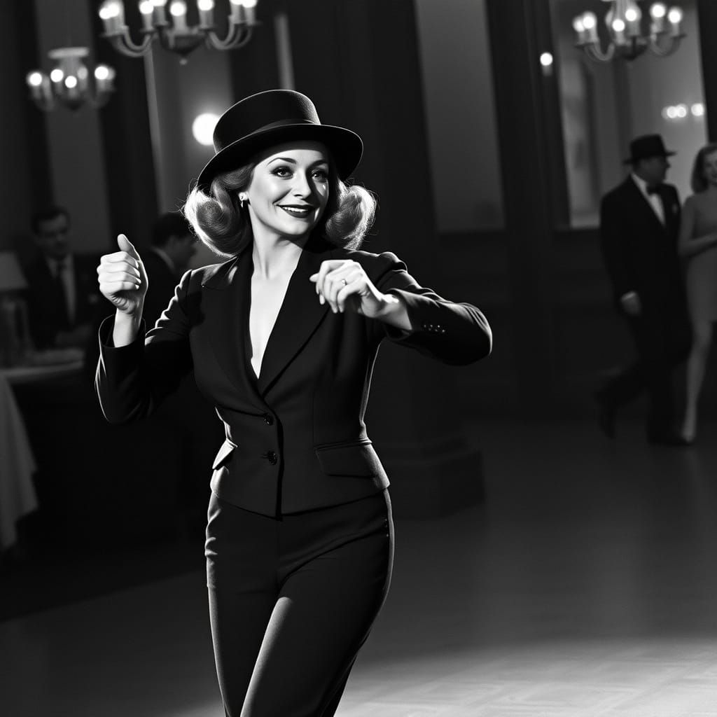 Glamorous Tap Dance in Classic Hollywood Style