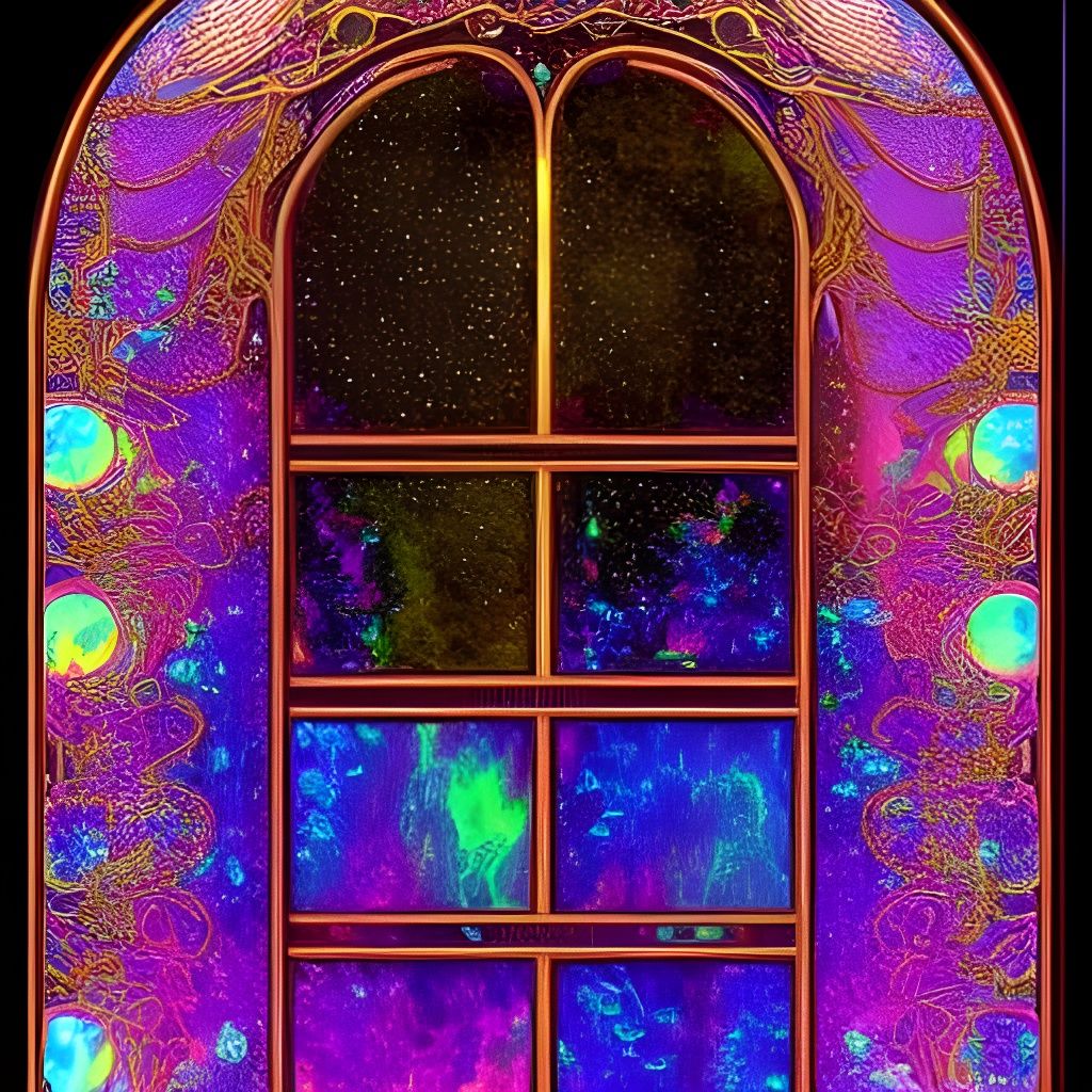 Luminescent Portal Concept Art in Opalescent Glass