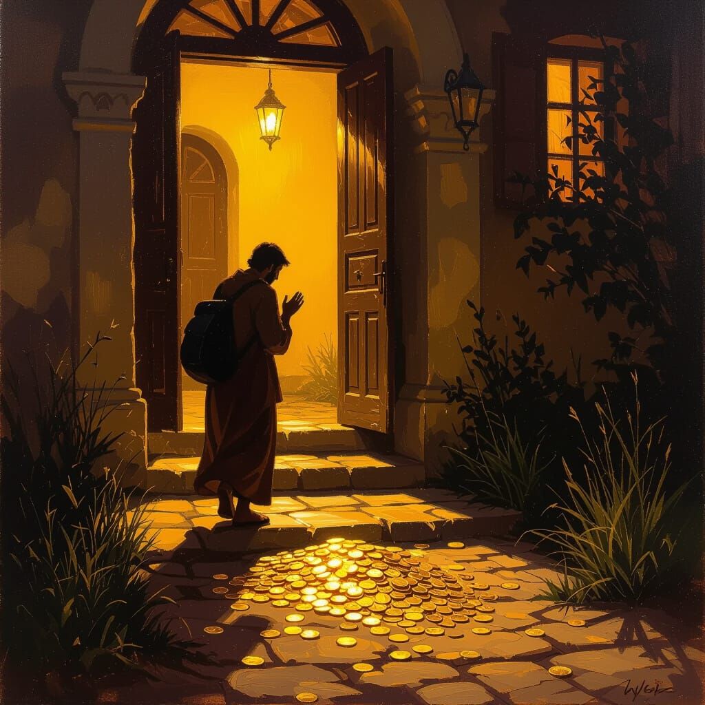 Hopeful Discovery: Person Finds Gold After Prayer