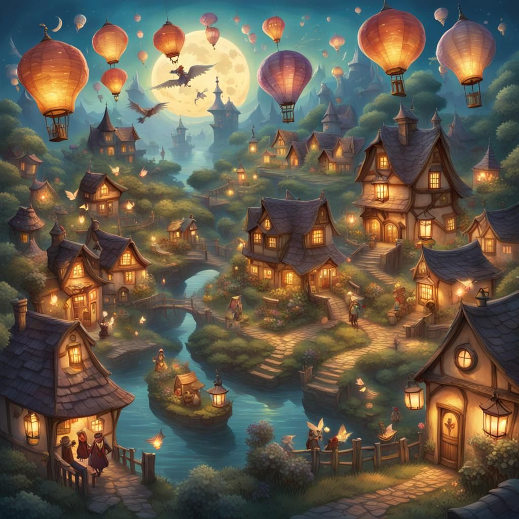 Winged Creatures Fly to Storybook Village