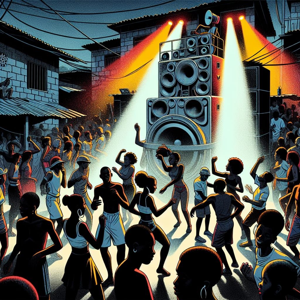 Electric Nights in a Favela Party Scene