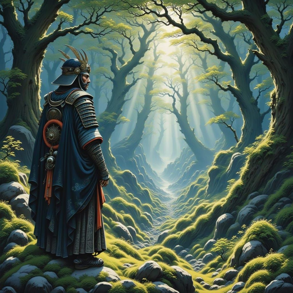 King in Japanese Armor by Enchanted Forest Portal