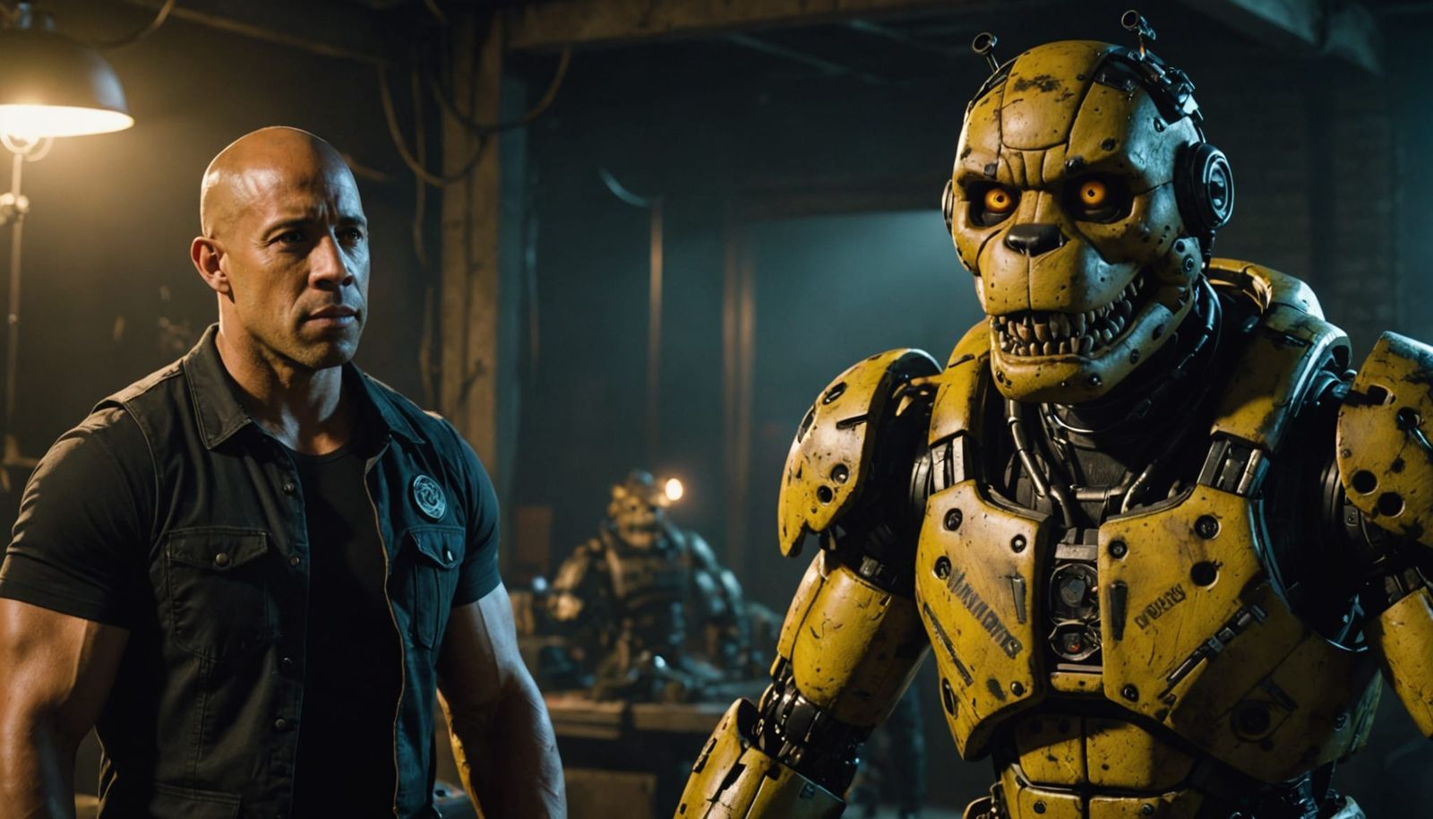 Vin Diesel and Dwayne Johnson Star in Cinematic Freddy's Mas...