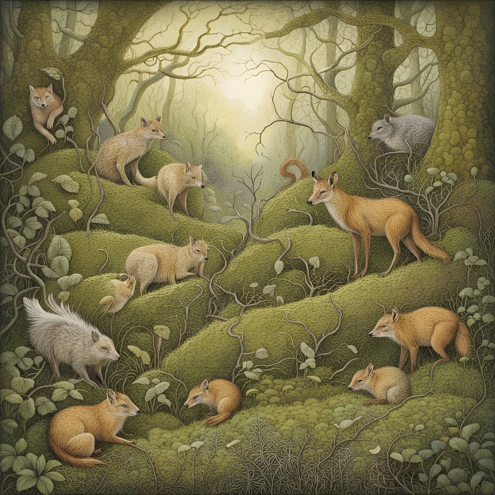 Woodland Animals in Intricate Detail
