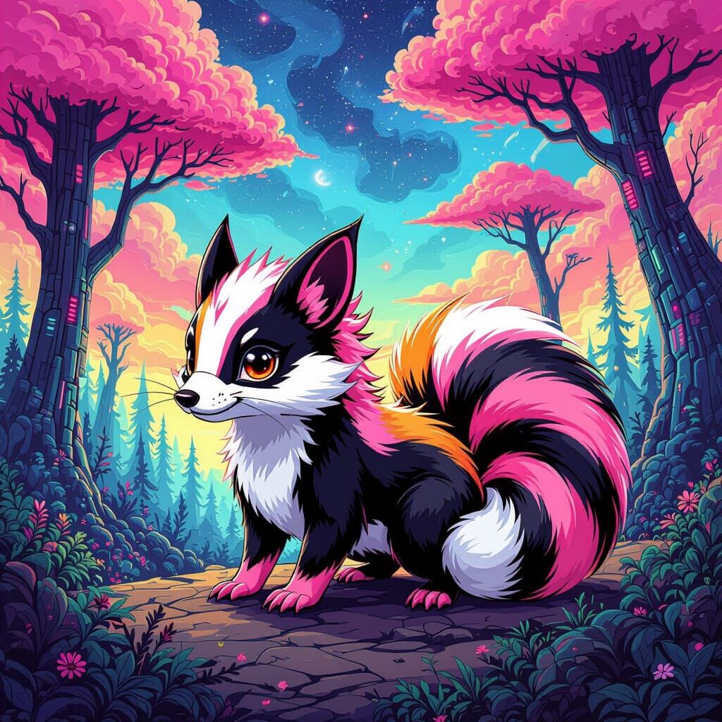 Skunk Dragon in Binary code and Magic Prompt! 01000001 00100...