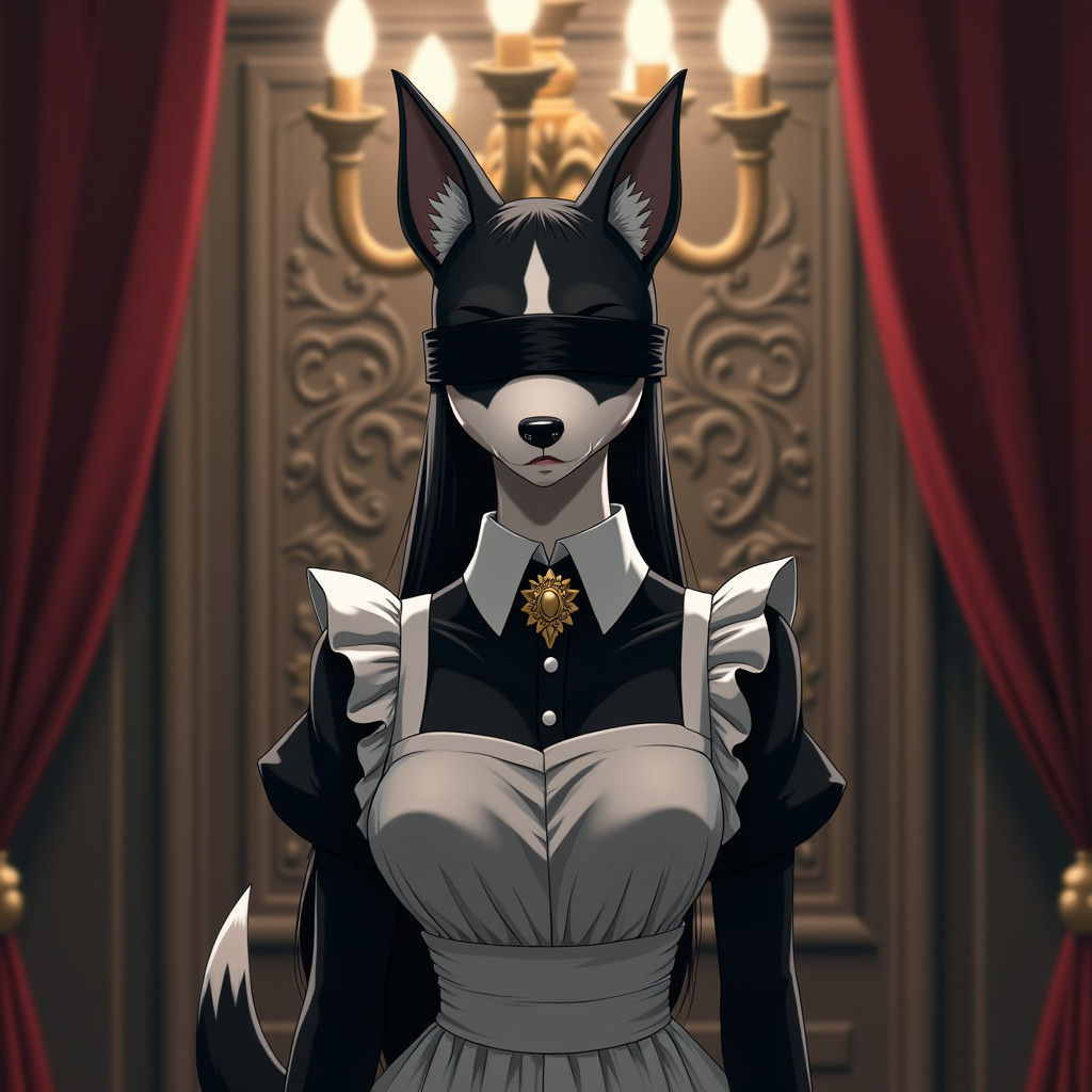 Canine Maid Pestonya in Gothic Chamber