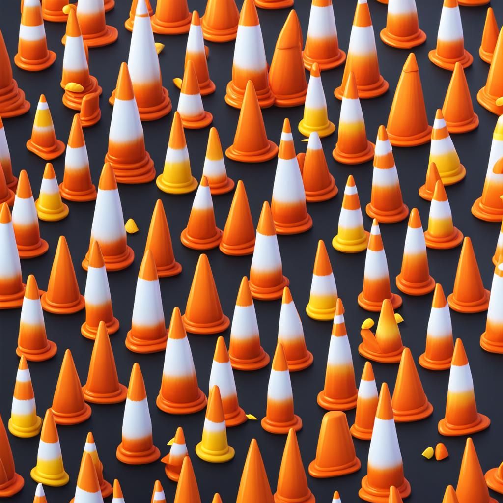 Fantastical Candy Corn Still Life in Detailed Matte Painting