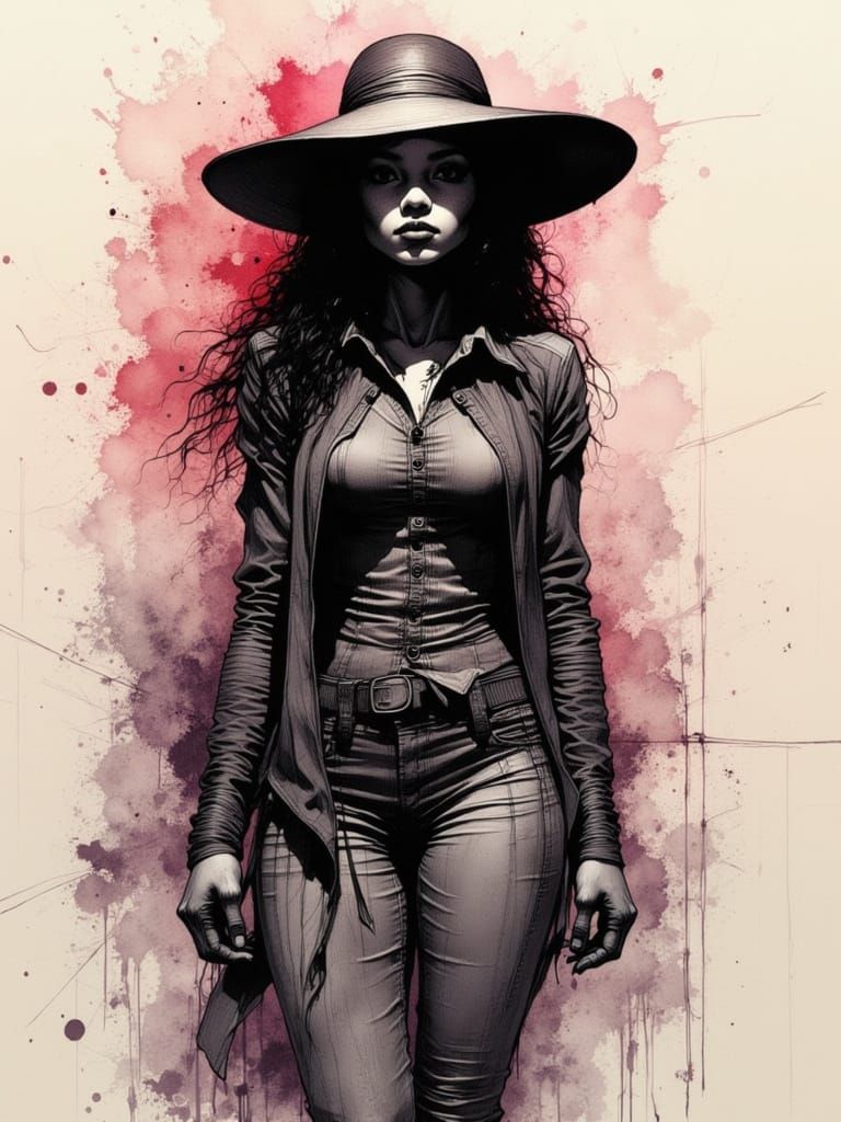 <lora:Limen:1.0> <lora:Concelo:0.5> gradient background, rough lines, hatching shading, shadow fluctuation (by guy denni...