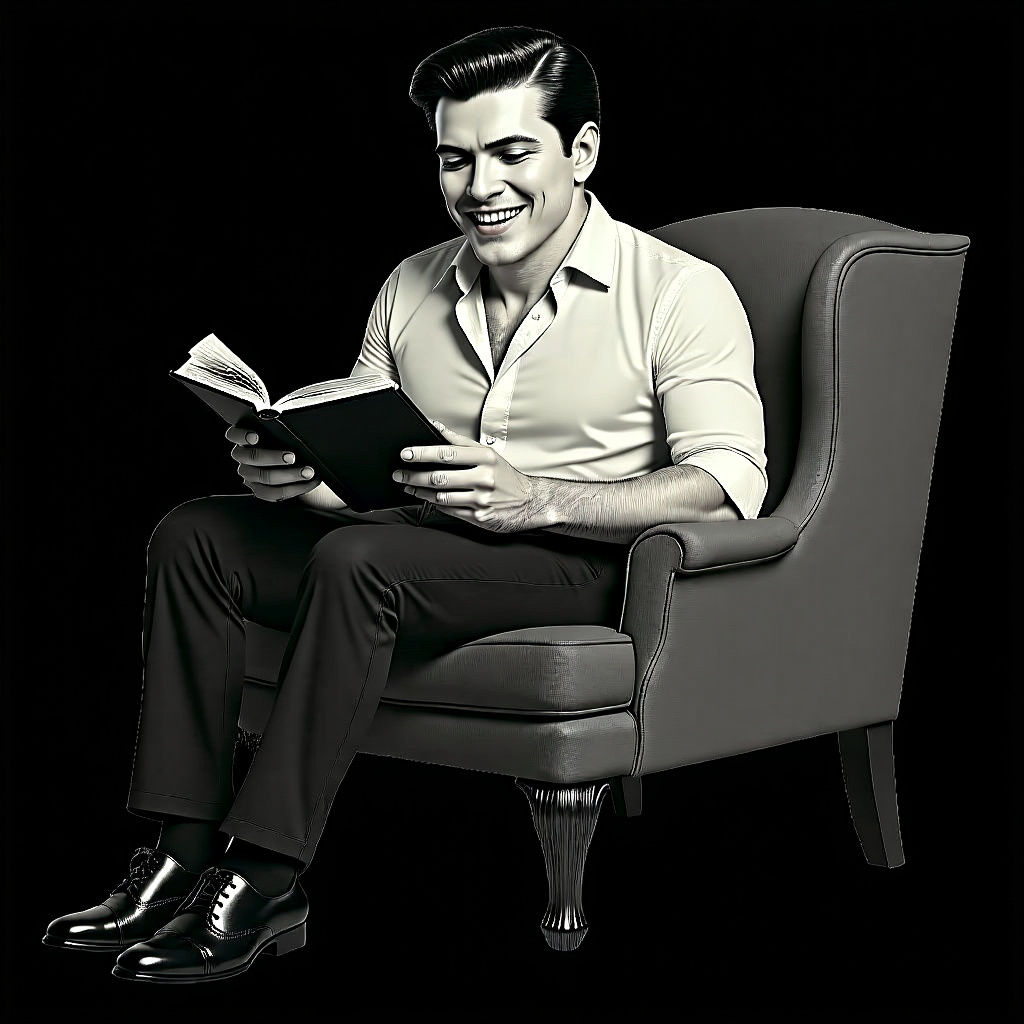 Vintage Hollywood Fairy in Charcoal Drawing Style