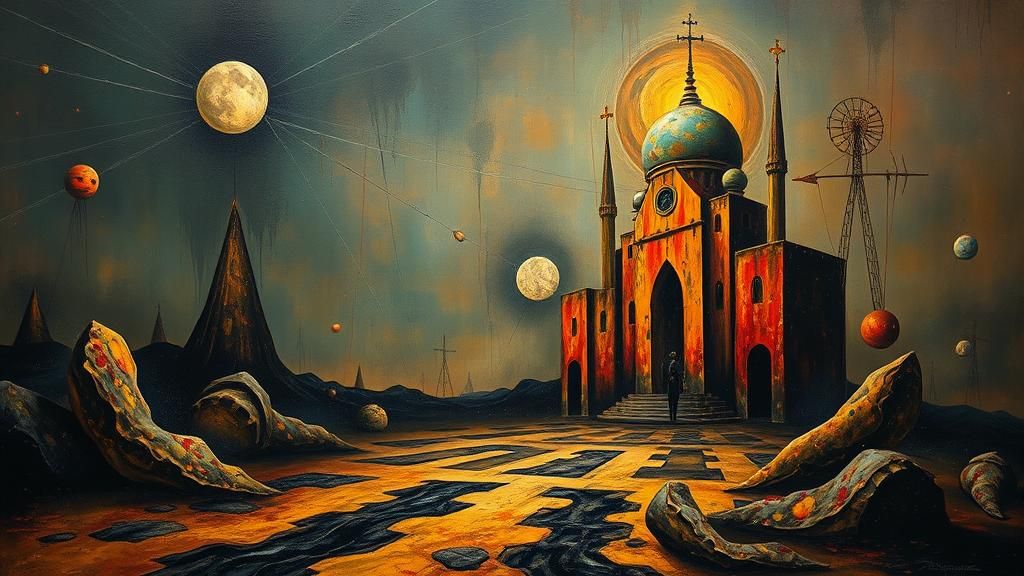 Surreal Dreamscape in Oil on Canvas