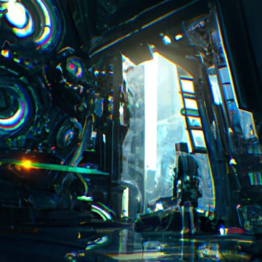 Cyberpunk Gunslinger in Dystopian Cityscape