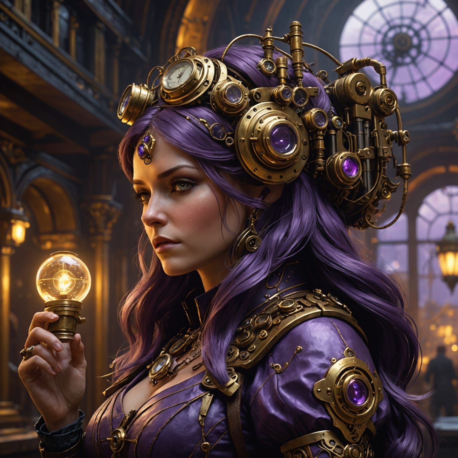 Steampunk Pandora in Dark Fantasy Concept Art